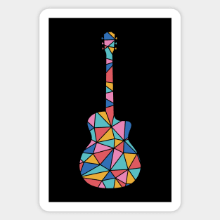 Geometric Colorful Acoustic Guitar Sticker